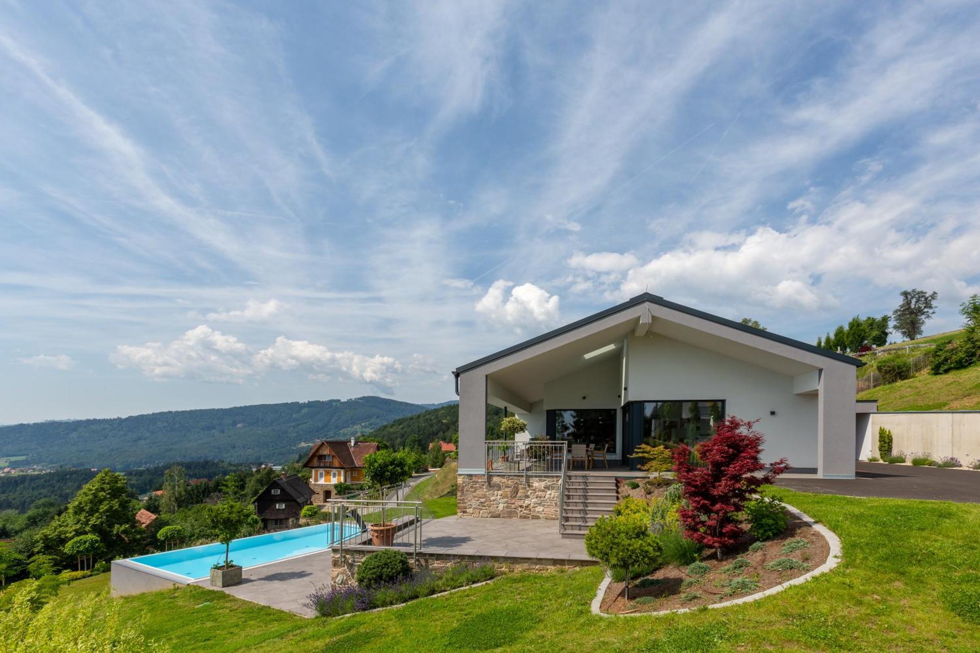 Greim15 --- Ganzes Ferienhaus Mit Fernsicht, Pool, Wellness Deutschlandsberg Esterno foto
