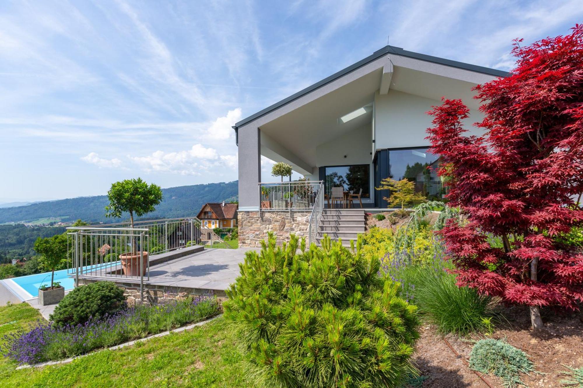 Greim15 --- Ganzes Ferienhaus Mit Fernsicht, Pool, Wellness Deutschlandsberg Esterno foto